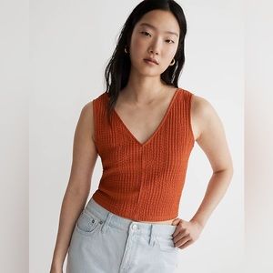 NWT Madewell Women’s V-Neck Sleeveless Crop Top (M)